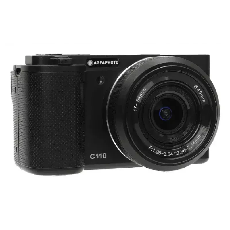 Kompaktkamera AgfaPhoto Realishot C110 – 24 MP, 1/3,06 Zoll CMOS, 3-fach optischer Zoom, 4K, WLAN, 2,8 Zoll Touchscreen, schwarz