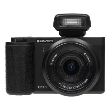 Kompaktkamera AgfaPhoto Realishot C110 – 24 MP, 1/3,06 Zoll CMOS, 3-fach optischer Zoom, 4K, WLAN, 2,8 Zoll Touchscreen, schwarz