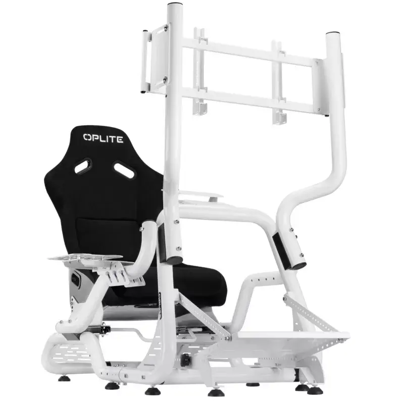 Flug-/Rennsimulator-Monitorständer Oplite OP-SMS-GTRW Weiß 40 Zoll