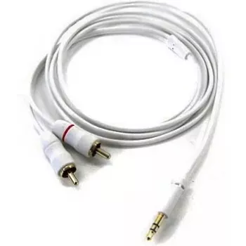 RCA-Audiokabel Inakustik 3m 2 x RCA 3.5mm Weiß