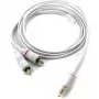 RCA-Audiokabel Inakustik 3m 2 x RCA 3.5mm Weiß