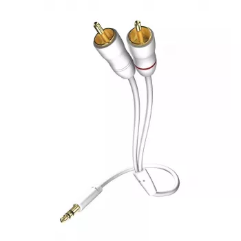 Audio-Kabel Inakustik 00310005 5m 3,5mm 2 x RCA Weiß