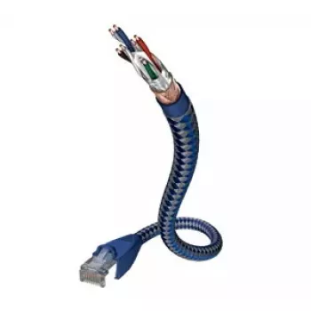 Netzwerkkabel Inakustik 00480301 RJ-45 Cat6 1 m Blau Silber