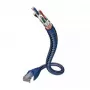 Netzwerkkabel Inakustik 00480301 RJ-45 Cat6 1 m Blau Silber