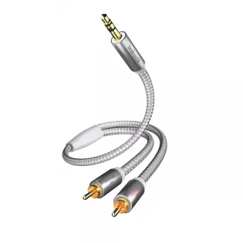 Audiokabel Inakustik 004100015 1,5m 3,5mm 2 x RCA Weiß