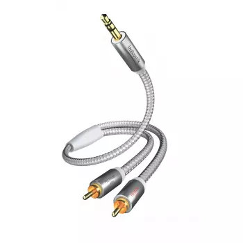 Audiokabel Inakustik 00410005 5m 3,5mm 2 x RCA Weiß