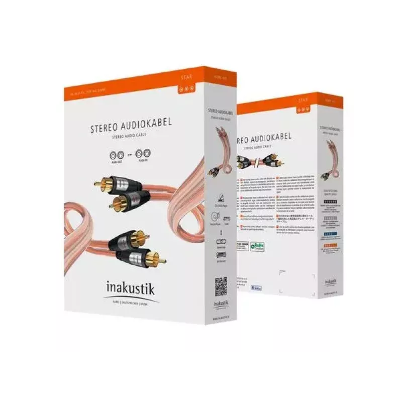 Audiokabel Inakustik 00304107 0,75 m RCA Transparent