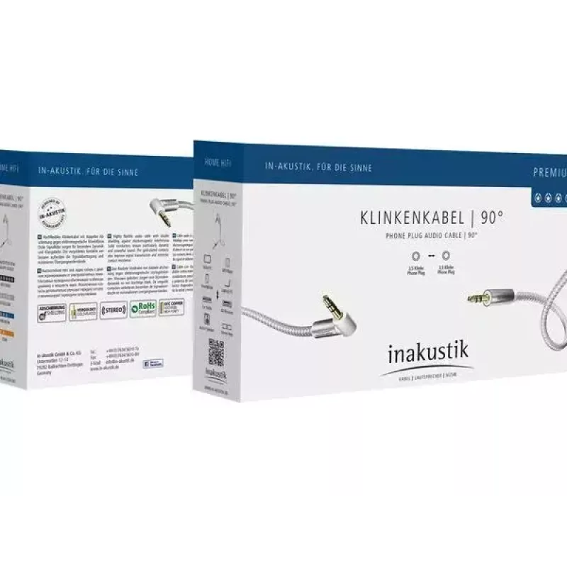 Audiokabel Inakustik 004104015 1,5 m 3,5 mm Silber Weiß