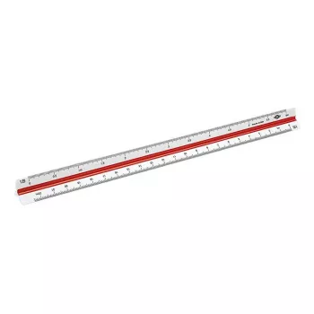 Lineal Wedo 52 55001 300 mm Kunststoff Rot Weiß 1 Stück