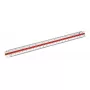 Lineal Wedo 52 55001 300 mm Kunststoff Rot Weiß 1 Stück