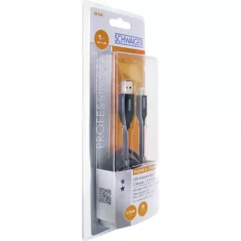 USB-Kabel Schwaiger CK 3141 USB 3.2 Gen 1 1m USB A USB C Schwarz