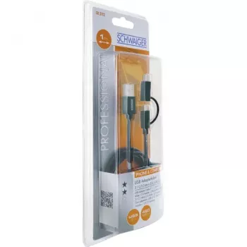 Schwaiger USB-Kabel CK 3112 USB 2.0 1m USB A Micro-USB B Schwarz