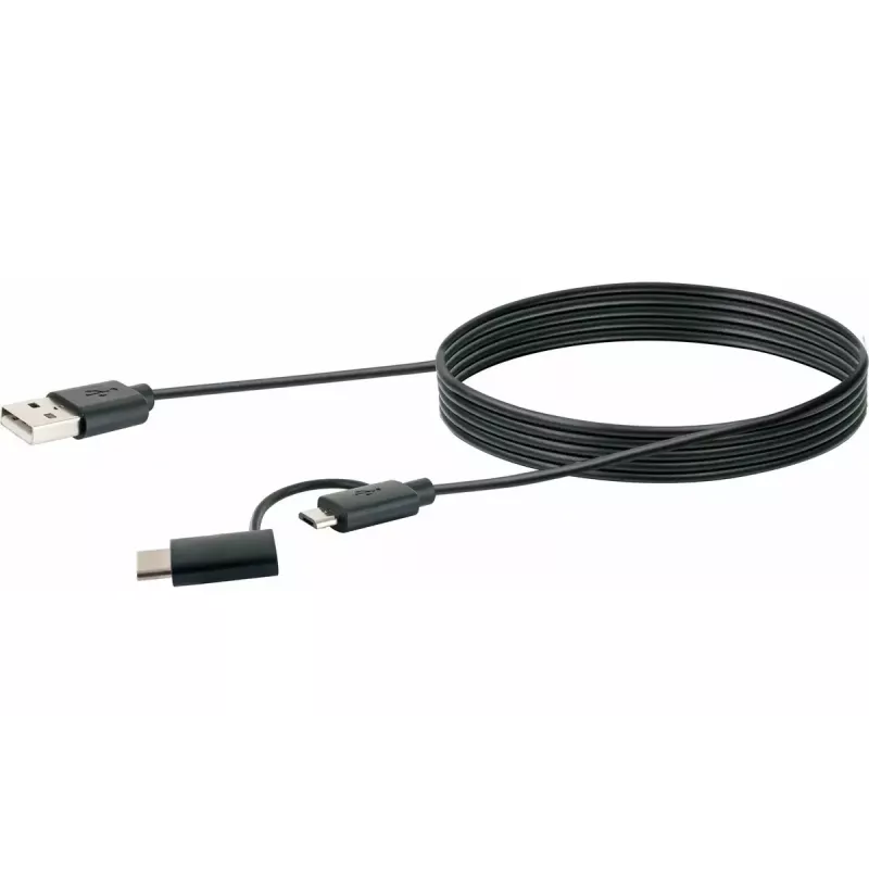 Schwaiger USB-Kabel CK 3112 USB 2.0 1m USB A Micro-USB B Schwarz