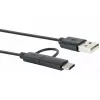 Schwaiger USB-Kabel CK 3112 USB 2.0 1m USB A Micro-USB B Schwarz