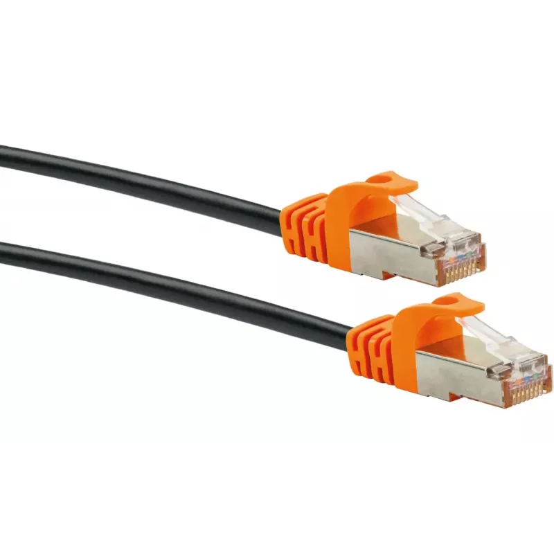 Netzwerkkabel Schwaiger CKO7050 531 RJ-45 Cat7 5 m Schwarz Orange