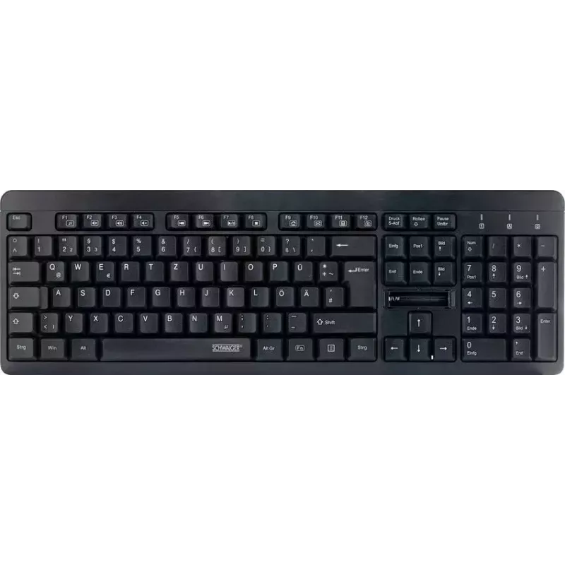 Wireless Tastatur Schwaiger WKB1000 013 QWERTZ German Schwarz