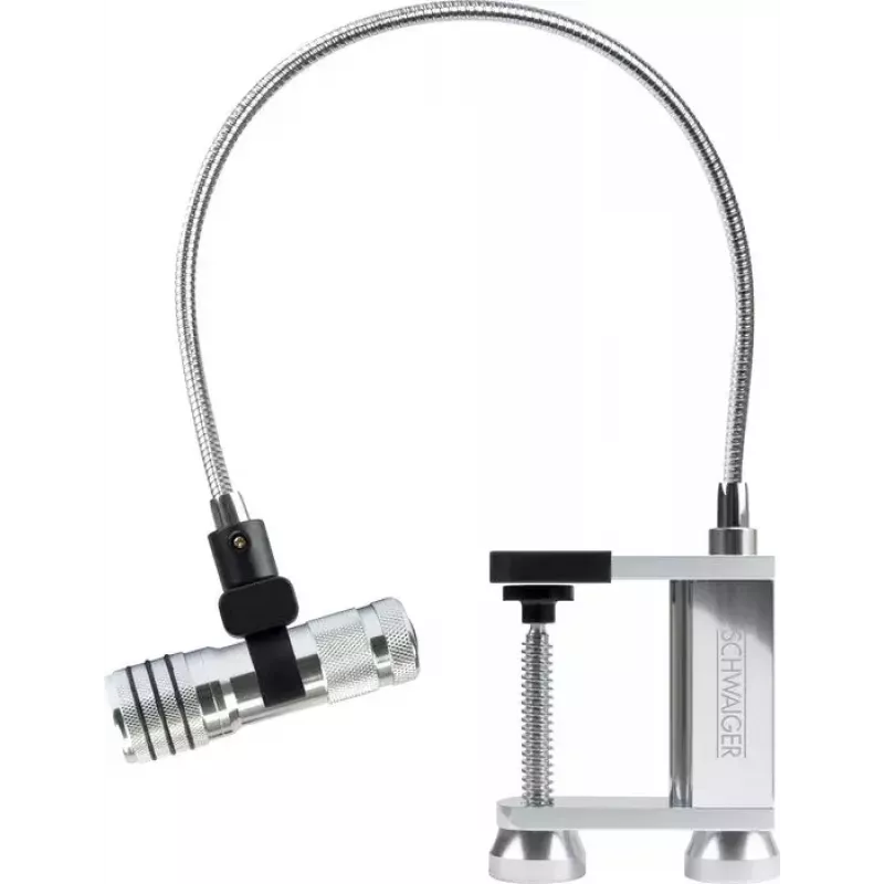 Grillleuchte Schwaiger GLED0030 Schwarz Silber Aluminium Gummi Batterie 0,5 W