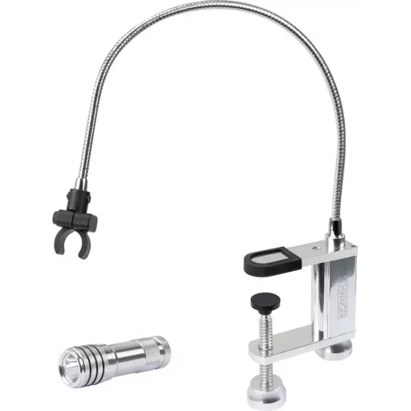 Grillleuchte Schwaiger GLED0030 Schwarz Silber Aluminium Gummi Batterie 0,5 W