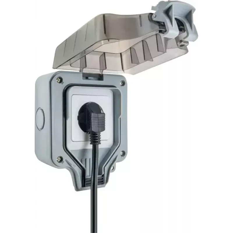 Steckdose Schwaiger SOAD0100 Grau IP66 230V 16A