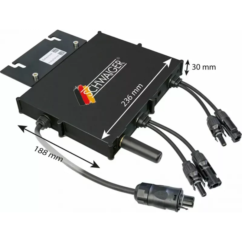 Power inverter SCHWAIGER SOWR0806 — für den Innenbereich, IP67-Schutz, schwarz