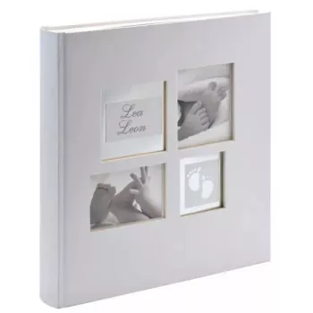 Fotoalbum Walther Design Little Foot Grau 60 Blatt 13x18 cm