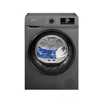 Freistehender Frontlader-Wäschetrockner BOMANN WPT7154T — Wärmepumpe, 8 kg, Schwarz/Grau, 64 dB, Energieklasse D