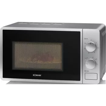 Solo-Tischmikrowelle Clatronic Bomann MW 6014 CB — 20 L, 700 W, Drehregler, Silber