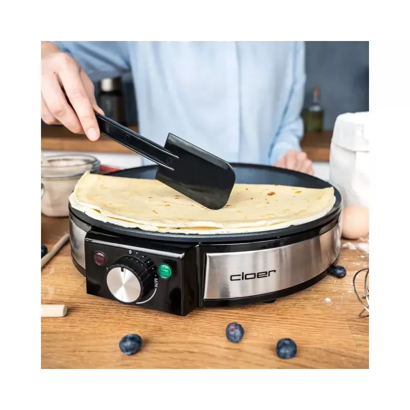 Cloer 6630 Crêpes-Maker 2 Crêpes Schwarz Edelstahl 30 cm