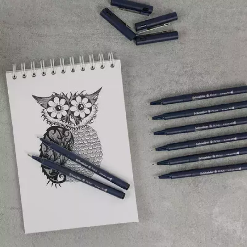 Fineliner Schneider Pictus Schwarz 3 Stück