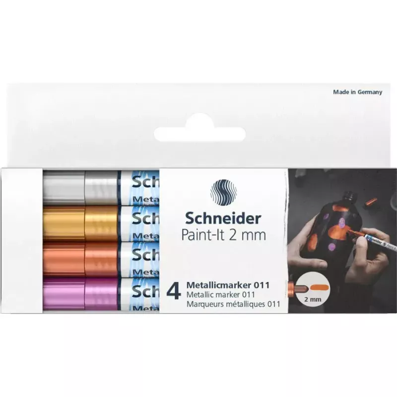 Paint Marker Schneider ML01111501 Kupfer Gold Silber Violett 4 Stück
