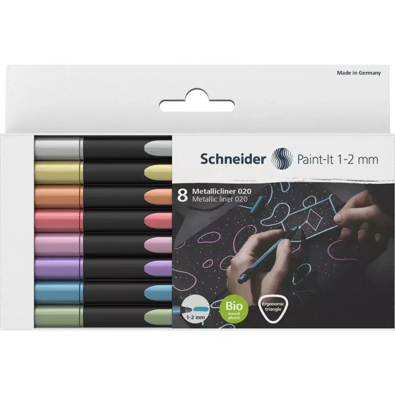 Marker Schneider Schreibgeräte Paint-It 020 8 Stück Blau Kupfer Gold Grün Pink Rot Silber Violett