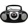 Tragbares Stereo-System Soundmaster SCD5100SW — Analoger FM-Tuner 87,5–108 MHz, CD/MP3-Player, 1 W RMS, LED-Anzeige, schwarz