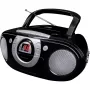 Tragbares Stereo-System Soundmaster SCD5100SW — Analoger FM-Tuner 87,5–108 MHz, CD/MP3-Player, 1 W RMS, LED-Anzeige, schwarz