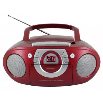 Tragbares Stereosystem Soundmaster SCD5100RO — CD/Radio/USB? (Grau, Rot)
