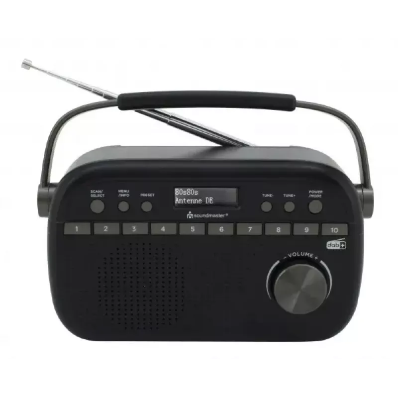 Tragbares Radio Soundmaster DAB280 — DAB+, UKW, Analog & Digital, 1,2 W, Schwarz, Netz-/Batteriebetrieb