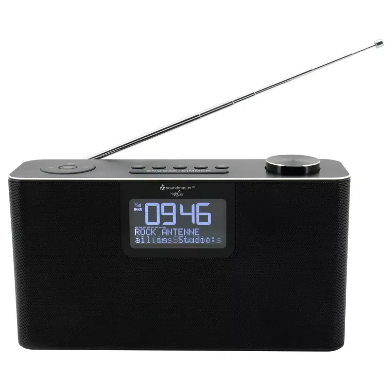Personalradio Soundmaster DAB700SW — Analoger & digitaler Tuner, DAB+ / FM, 12 W, 2,9 Zoll LCD, MicroSD, Schwarz