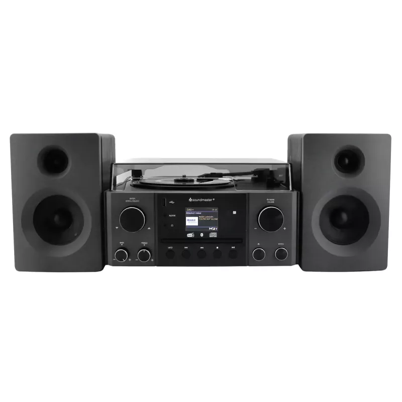 Heim-Audiosystem Soundmaster MCD1950SW — 20 W RMS, DAB+/FM, CD/MP3-Wiedergabe, 3,5 mm AUX, Netzbetrieb (Schwarz)
