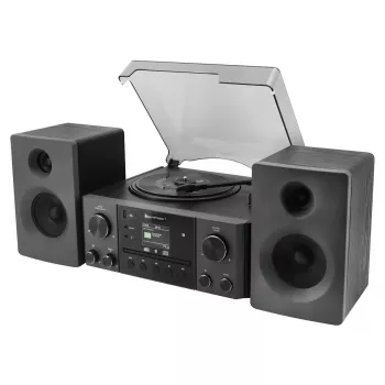 Heim-Audiosystem Soundmaster MCD1950SW — 20 W RMS, DAB+/FM, CD/MP3-Wiedergabe, 3,5 mm AUX, Netzbetrieb (Schwarz)