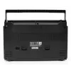 Tragbarer Kassettenspieler Soundmaster RR20SI — FM/MW/KW-Radio, 3 W RMS, 3,5 mm Kopfhörer, Schwarz/Silber