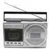 Tragbarer Kassettenspieler Soundmaster RR20SI — FM/MW/KW-Radio, 3 W RMS, 3,5 mm Kopfhörer, Schwarz/Silber