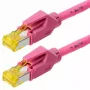 Netzwerkkabel Helos 120086 Magenta 3 m Cat6a S/FTP