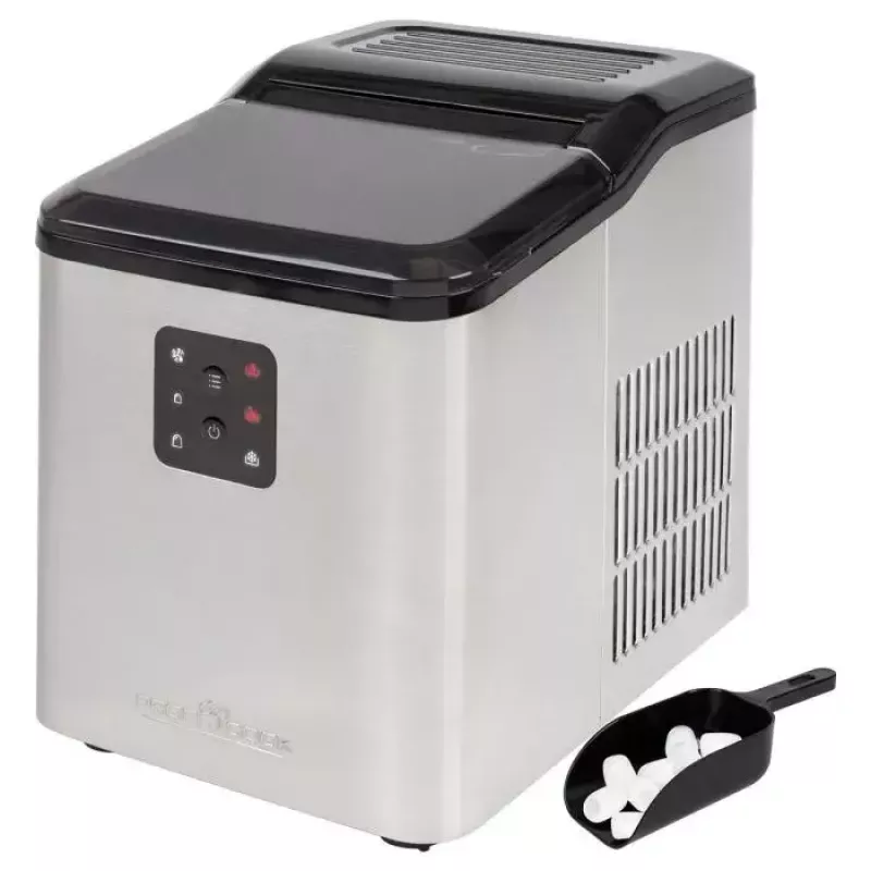Eiswürfelmaschine ProfiCook PC-EWB 1253 — 12 kg/24h, 1,5 L Tank, 2 Würfelgrößen, 120 W, Schwarz/Grau