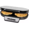 Waffeleisen CLATRONIC WA3745, 2 Waffeln, 1200 W, Edelstahleinsatz, antihaftbeschichtete Platten, grau