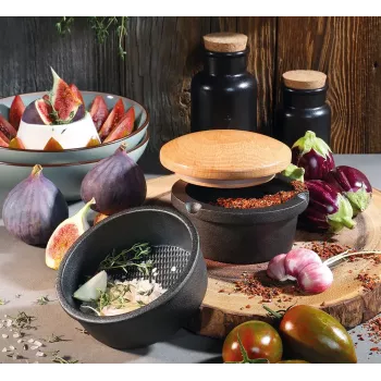 Pfeffermühle Zassenhaus 076141 Schwarz Holz Gusseisen