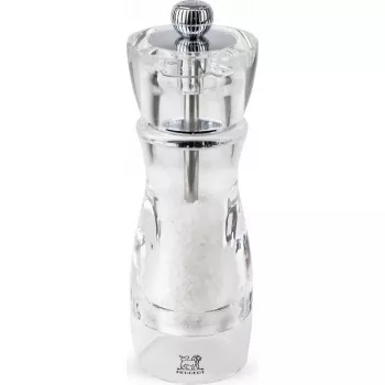 Salzmühle PEUGEOT VITTEL Acryl klar 16 cm, manuelle Mühle für den Tischgebrauch