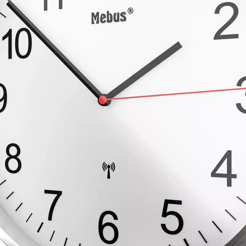 Mechanische Uhr Mebus 19411 Wand/Tisch Rund Weiß