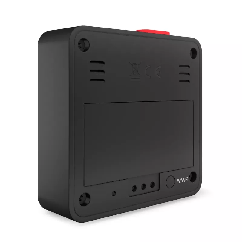 Digitaler Wecker Mebus 25801 Schwarz Kugel Batterie AAA