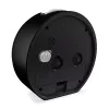 Quarz-Wecker Mebus 25806 Rund Schwarz Weiß Analog Batterie AA