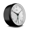 Quarz-Wecker Mebus 25806 Rund Schwarz Weiß Analog Batterie AA