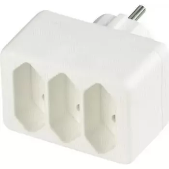 Elektrischer Dreifachstecker REV Modell 512730777, weiß